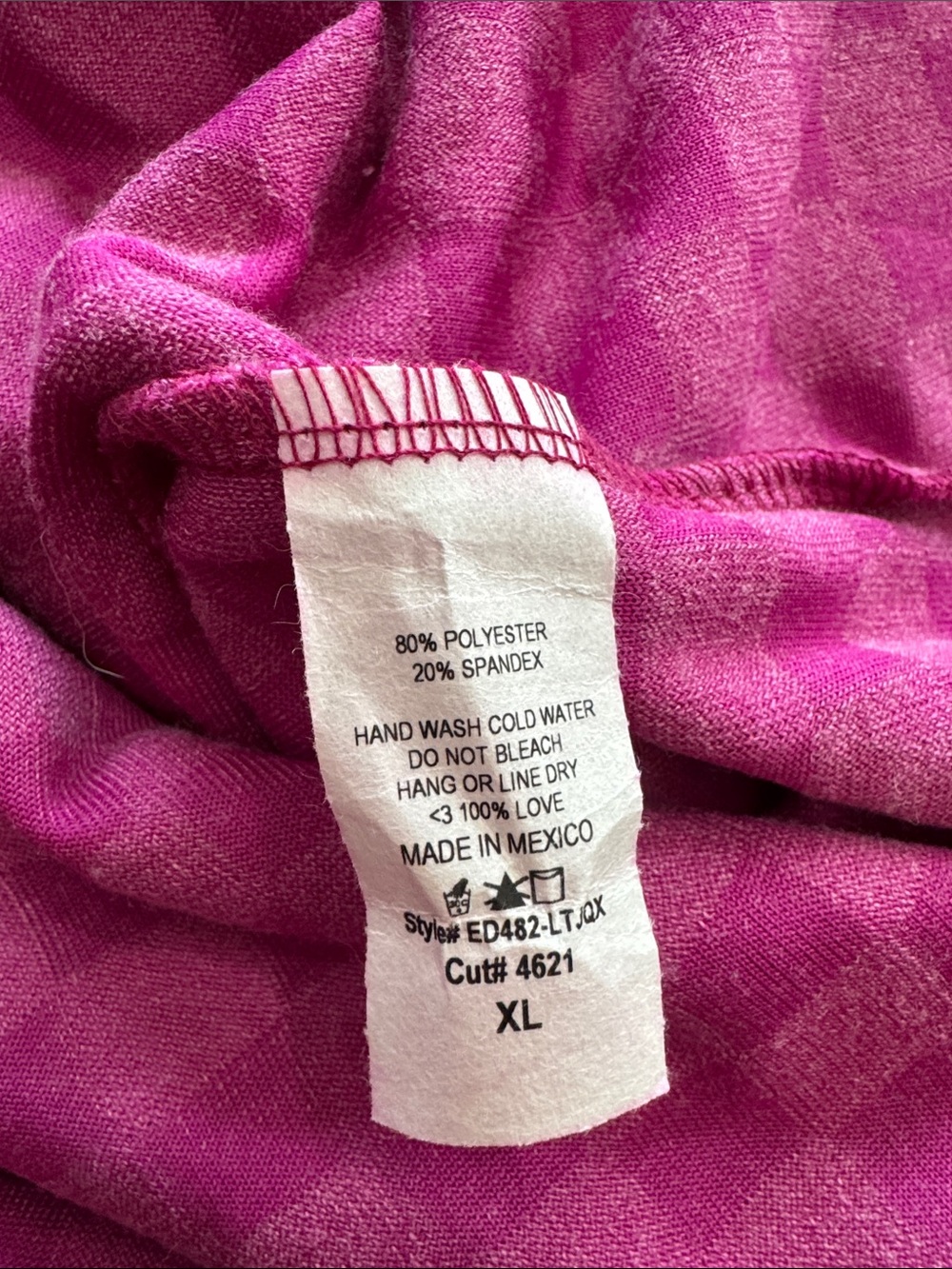 Like Love Women's Fuchsia Textured Shift Dress - Sz 1xl - Picture 4 of 6